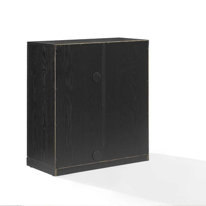 Crosley Furniture - Essen Stackable Glass Door Kitchen Pantry Storage Cabinet Black - CF3138-BK veiw 8