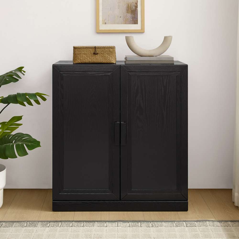 Crosley Furniture - Essen Stackable Kitchen Pantry Storage Cabinet Black - CF3137-BK veiw 3