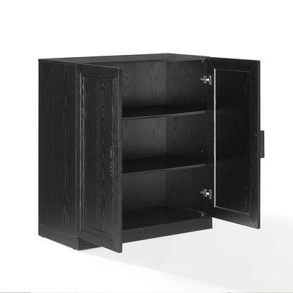 Crosley Furniture - Essen Stackable Kitchen Pantry Storage Cabinet Black - CF3137-BK veiw 7