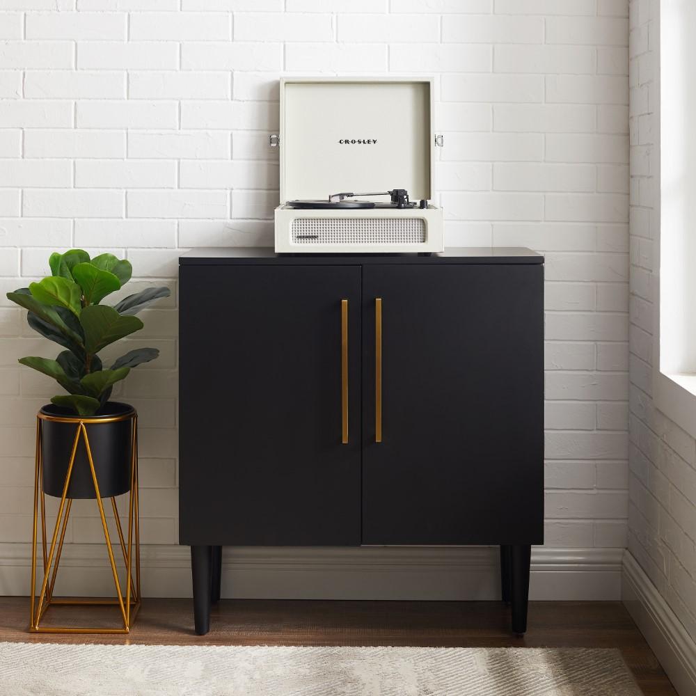 Crosley Furniture - Everett Console Cabinet Matte Black - CF6122-MB view 9