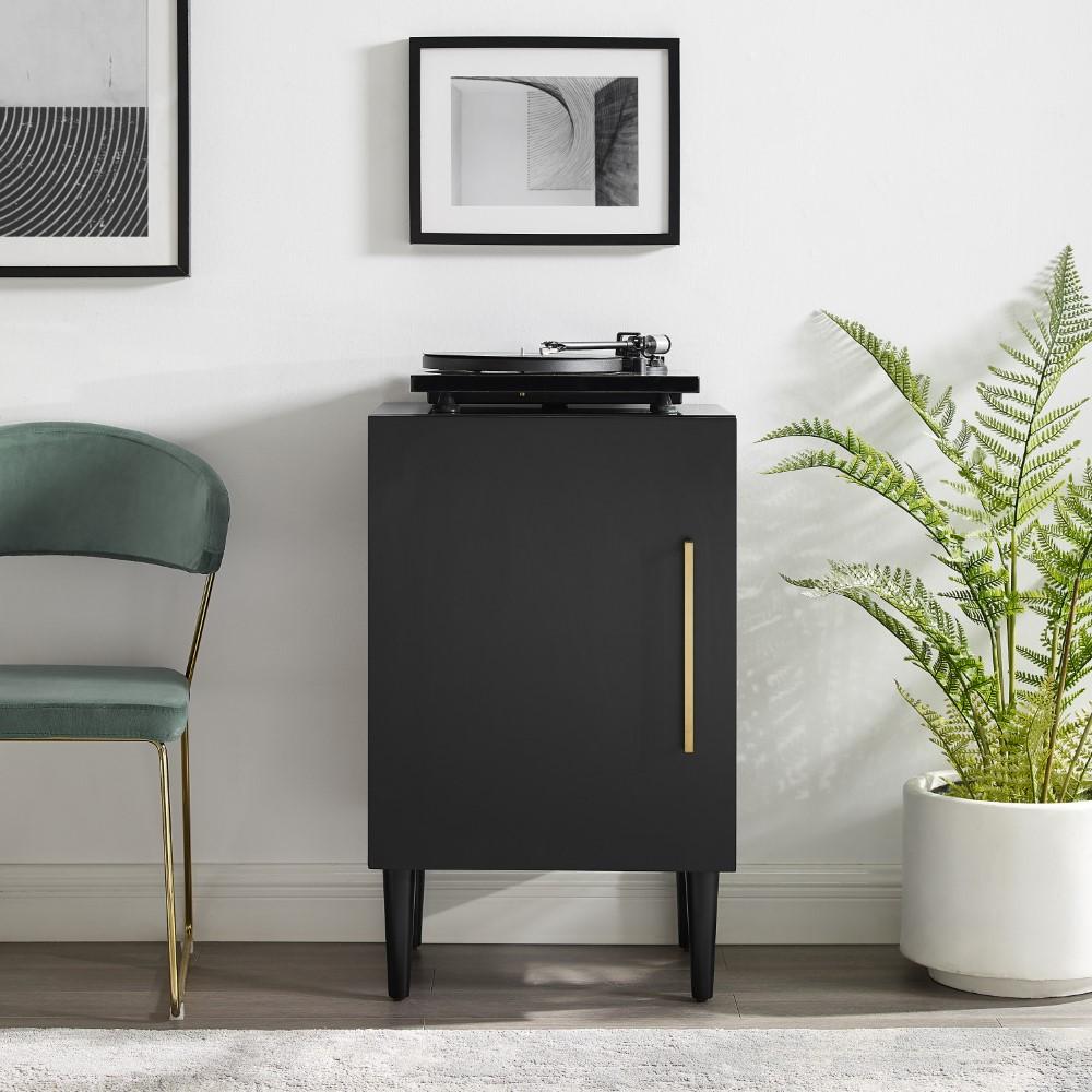 Crosley Furniture - Everett Record Player Stand Matte Black - CF1104-MB veiw 6