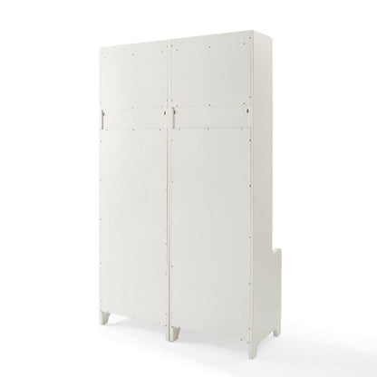 Crosley Furniture - Fremont 2 Pc Entryway Kit Two Towers in Distressed Whit - KF60004WH veiw 4