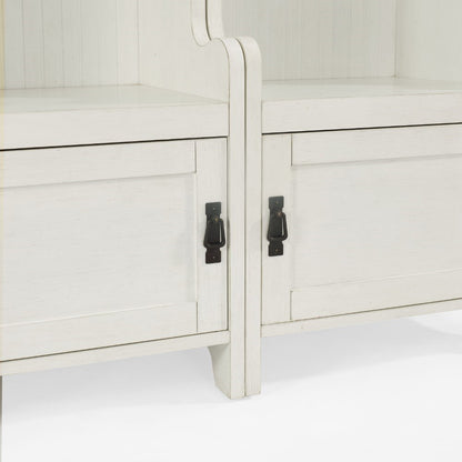 Crosley Furniture - Fremont 2 Pc Entryway Kit Two Towers in Distressed Whit - KF60004WH veiw 6