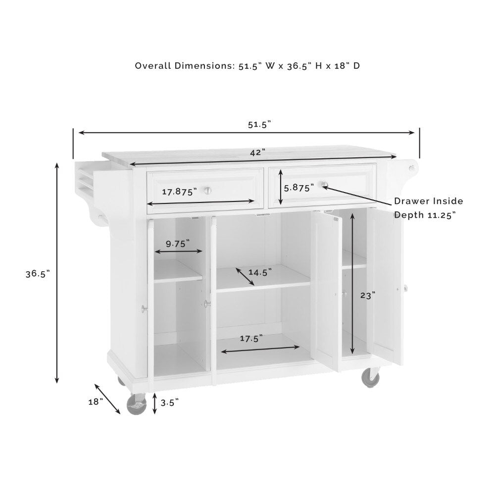 Crosley Furniture - Full Size Stainless Steel Top Kitchen Cart Gray/Stainless Steel - KF30002EGY veiw 5