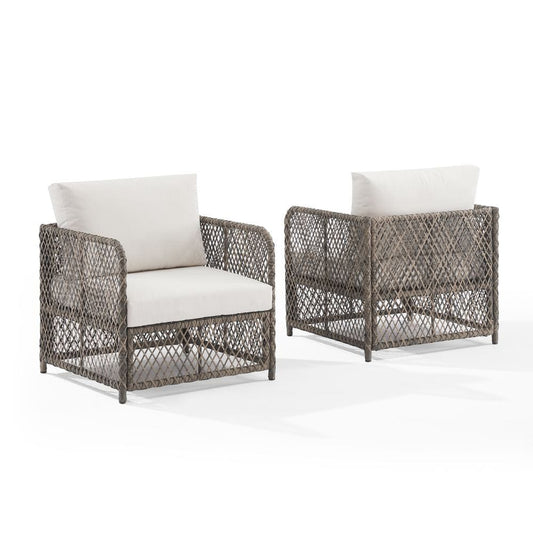 Crosley Furniture - Granite Bay 2-Piece Wicker Outdoor Chair Set - 2 Chairs - CO6281ST-CR view 1