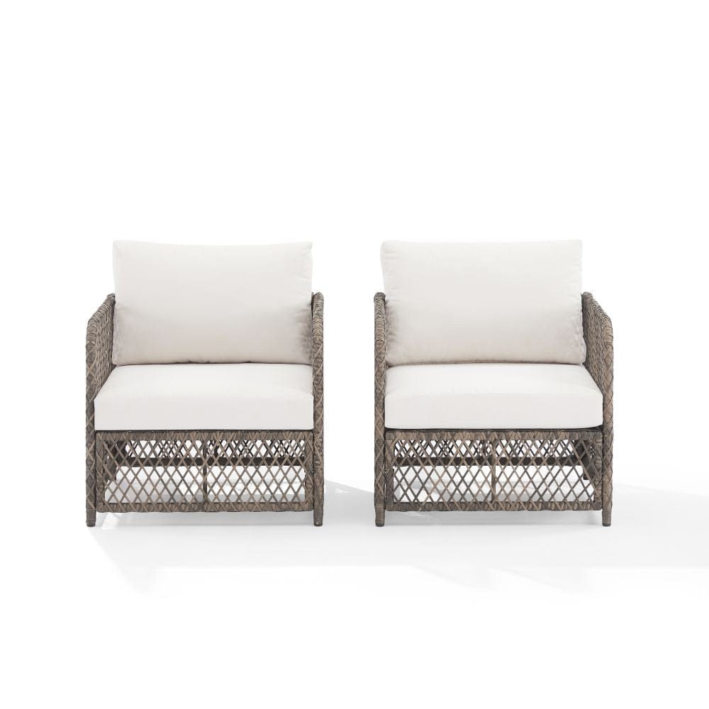 Crosley Furniture - Granite Bay 2-Piece Wicker Outdoor Chair Set - 2 Chairs - CO6281ST-CR view 2