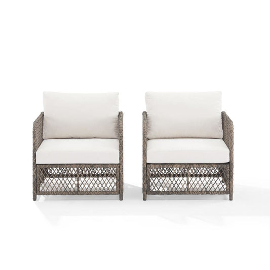 Crosley Furniture - Granite Bay 2-Piece Wicker Outdoor Chair Set - 2 Chairs - CO6281ST-CR view 2