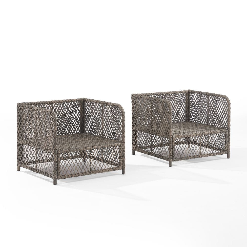 Crosley Furniture - Granite Bay 2-Piece Wicker Outdoor Chair Set - 2 Chairs - CO6281ST-CR view 3