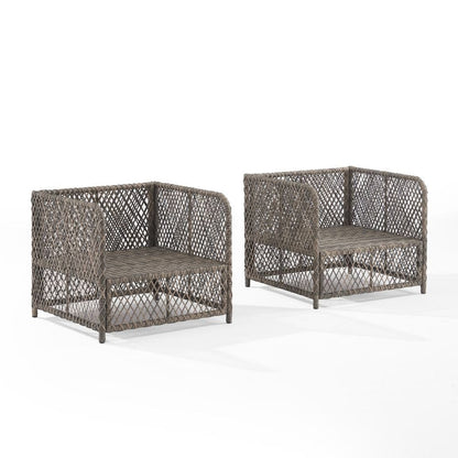 Crosley Furniture - Granite Bay 2-Piece Wicker Outdoor Chair Set - 2 Chairs - CO6281ST-CR view 3