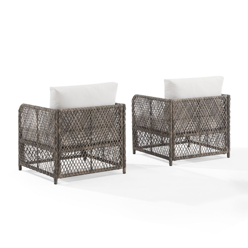 Crosley Furniture - Granite Bay 2-Piece Wicker Outdoor Chair Set - 2 Chairs - CO6281ST-CR view 4