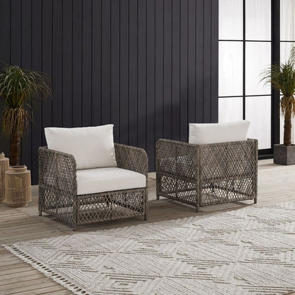Crosley Furniture - Granite Bay 2-Piece Wicker Outdoor Chair Set - 2 Chairs - CO6281ST-CR view 6