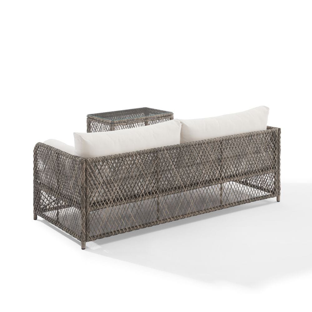 Crosley Furniture - Granite Bay 2Pc Wicker Outdoor Sofa Patio Furniture Set - Sofa & Coffee Table - KO70366ST-CR view 4