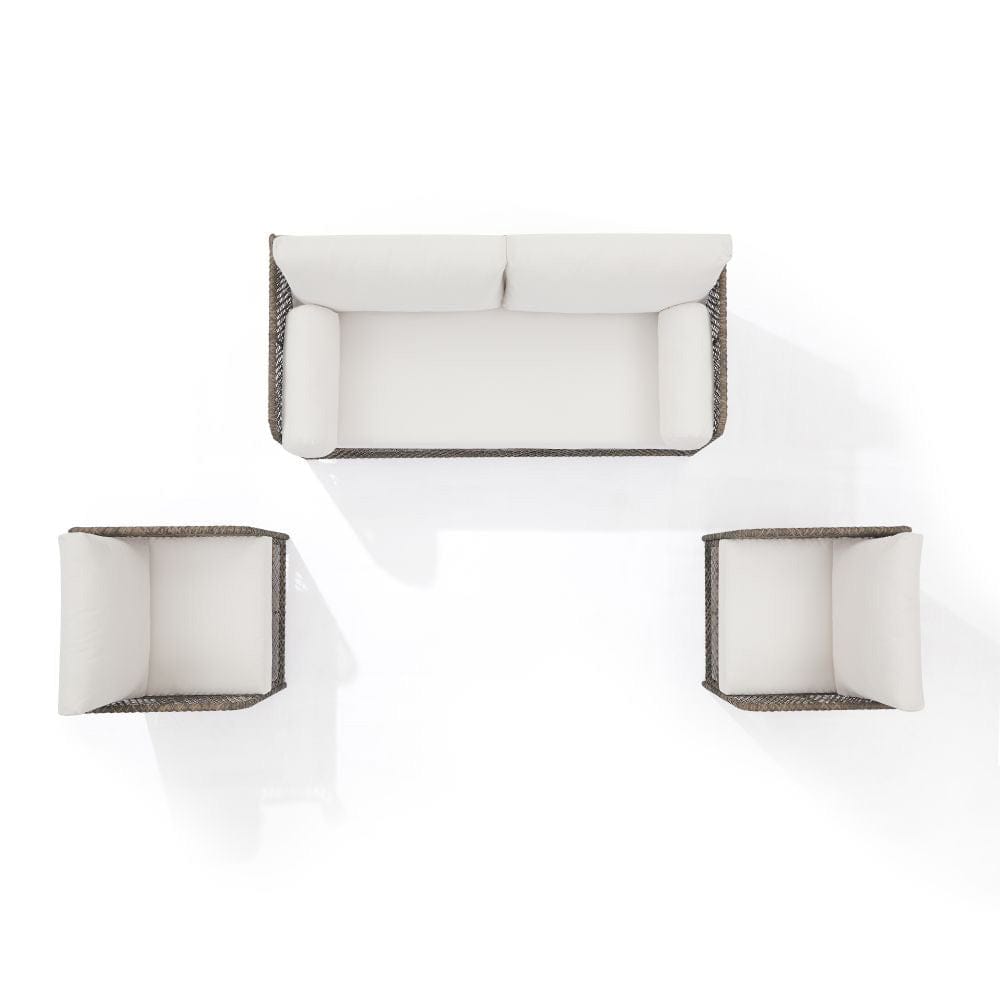 Crosley Furniture - Granite Bay 3Pc Wicker Outdoor Sofa Patio Furniture Set - Sofa & 2 Chairs - KO70365ST-CR view 5