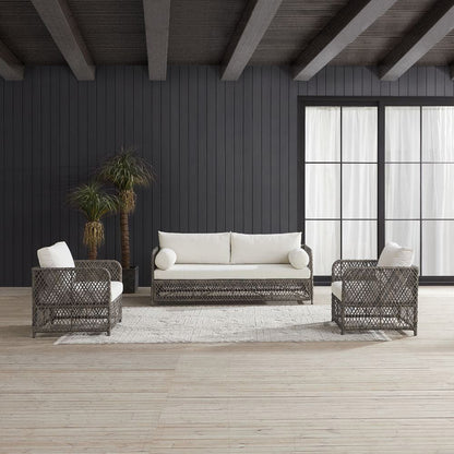 Crosley Furniture - Granite Bay 3Pc Wicker Outdoor Sofa Patio Furniture Set - Sofa & 2 Chairs - KO70365ST-CR view 7