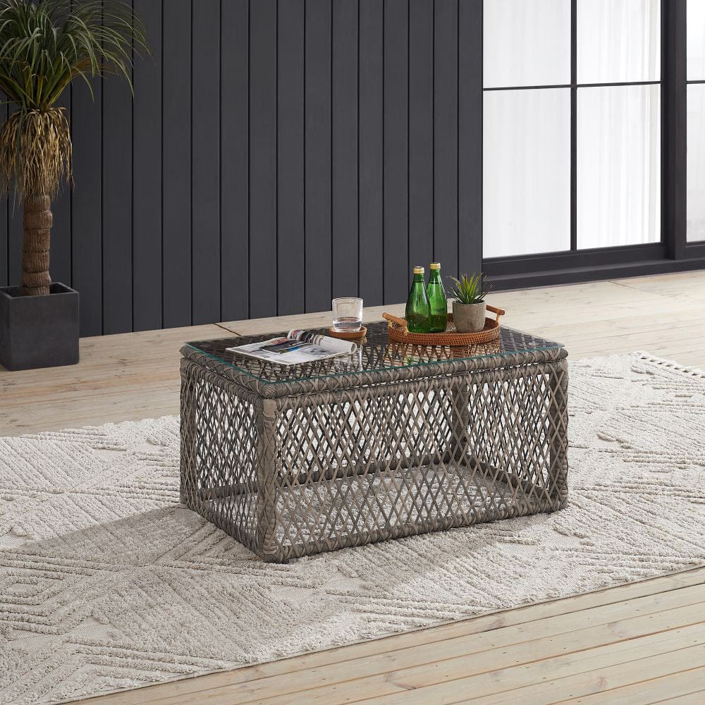 Crosley Furniture - Granite Bay Wicker Outdoor Coffee Table - CO6282-ST view 6