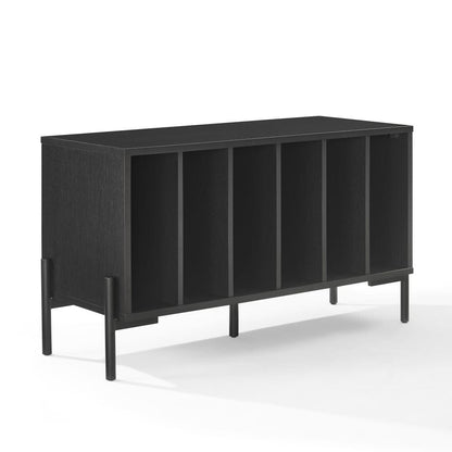 Crosley Furniture - Greenwich Medium Record Player Stand With Vinyl Storage - CF1155-BK view 1
