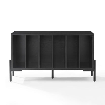 Crosley Furniture - Greenwich Medium Record Player Stand With Vinyl Storage - CF1155-BK view 2