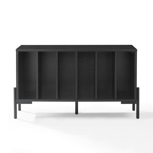 Crosley Furniture - Greenwich Medium Record Player Stand With Vinyl Storage - CF1155-BK view 2
