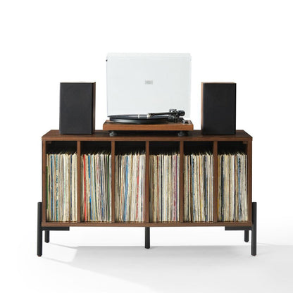 Crosley Furniture - Greenwich Medium Record Player Stand With Vinyl Storage - CF1155-WA view 3