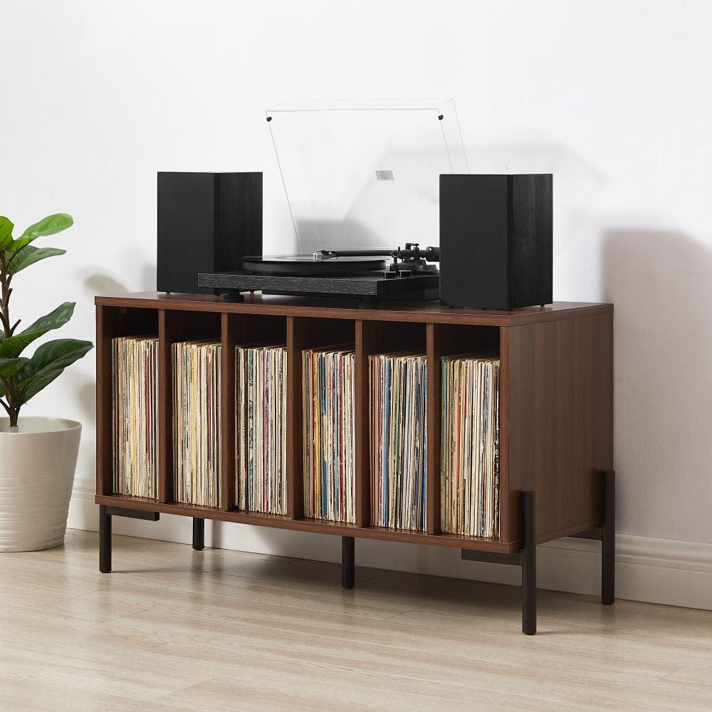 Crosley Furniture - Greenwich Medium Record Player Stand With Vinyl Storage - CF1155-WA view 0
