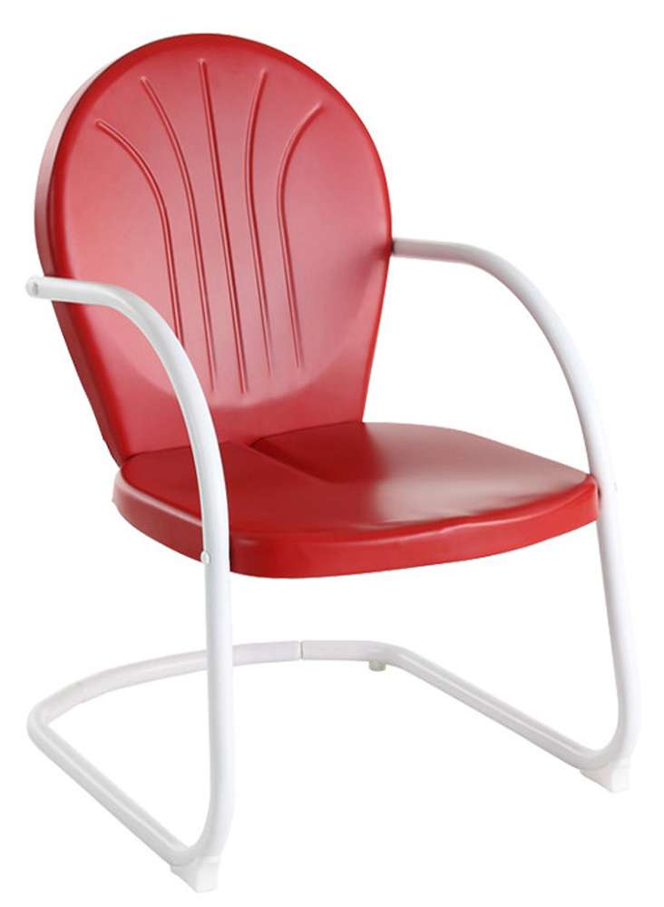 Crosley Furniture - Griffith Metal Chair in Red Finish - CO1001A-RE veiw 1