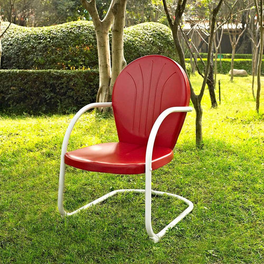 Crosley Furniture - Griffith Metal Chair in Red Finish - CO1001A-RE veiw 2