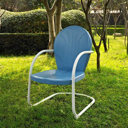 Crosley Furniture - Griffith Metal Chair in Sky Blue Finish - CO1001A-BL veiw 2