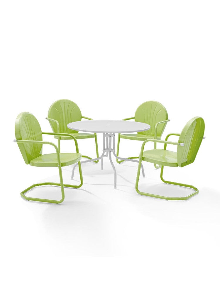 Crosley Furniture - Griffith Metal Five Piece Outdoor Dining Set in Key Lime - KOD10010KL veiw 1