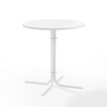 Crosley Furniture - Griffith Outdoor Bistro Table White Satin - CO1014-WH veiw 1