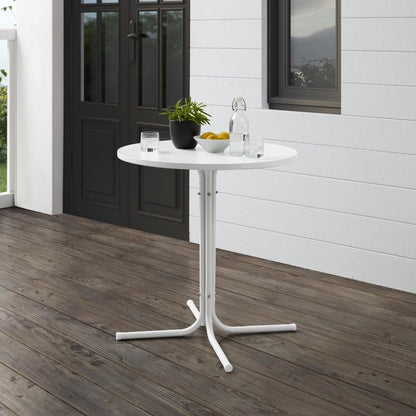 Crosley Furniture - Griffith Outdoor Bistro Table White Satin - CO1014-WH veiw 4