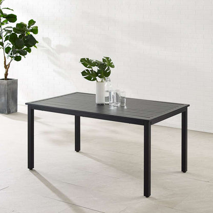 Crosley Furniture - Hansen Outdoor Metal Dining Table Matte Black - CO6305-MB veiw 1