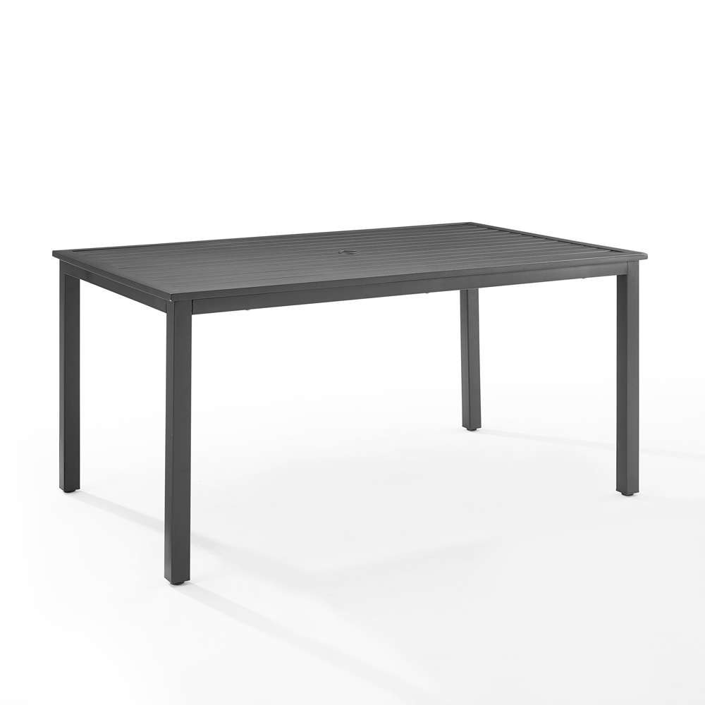 Crosley Furniture - Hansen Outdoor Metal Dining Table Matte Black - CO6305-MB veiw 2