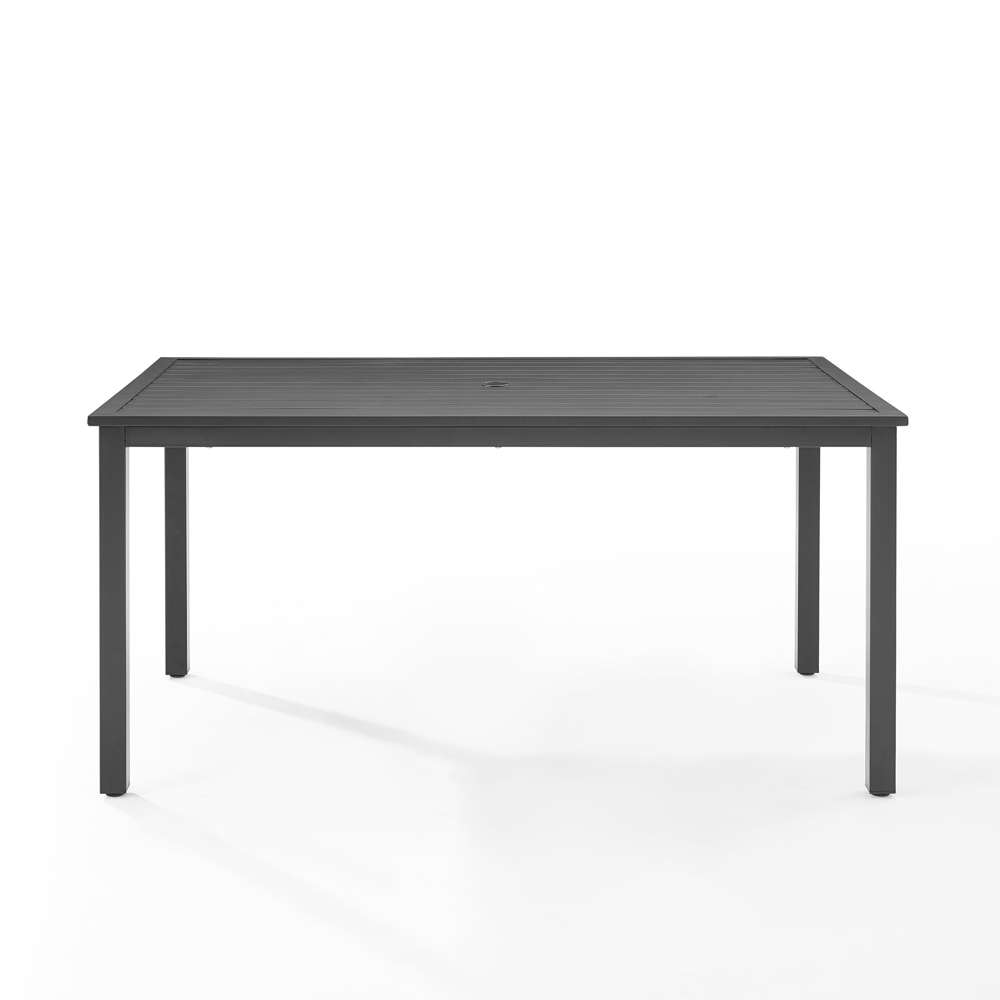 Crosley Furniture - Hansen Outdoor Metal Dining Table Matte Black - CO6305-MB veiw 3
