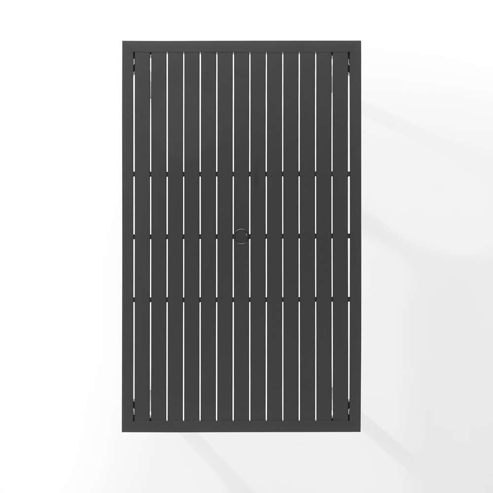 Crosley Furniture - Hansen Outdoor Metal Dining Table Matte Black - CO6305-MB veiw 4