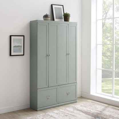 Crosley Furniture - Harper 2Pc Entryway Set Gray - 2 Pantry Closets - KF31009GY veiw 1