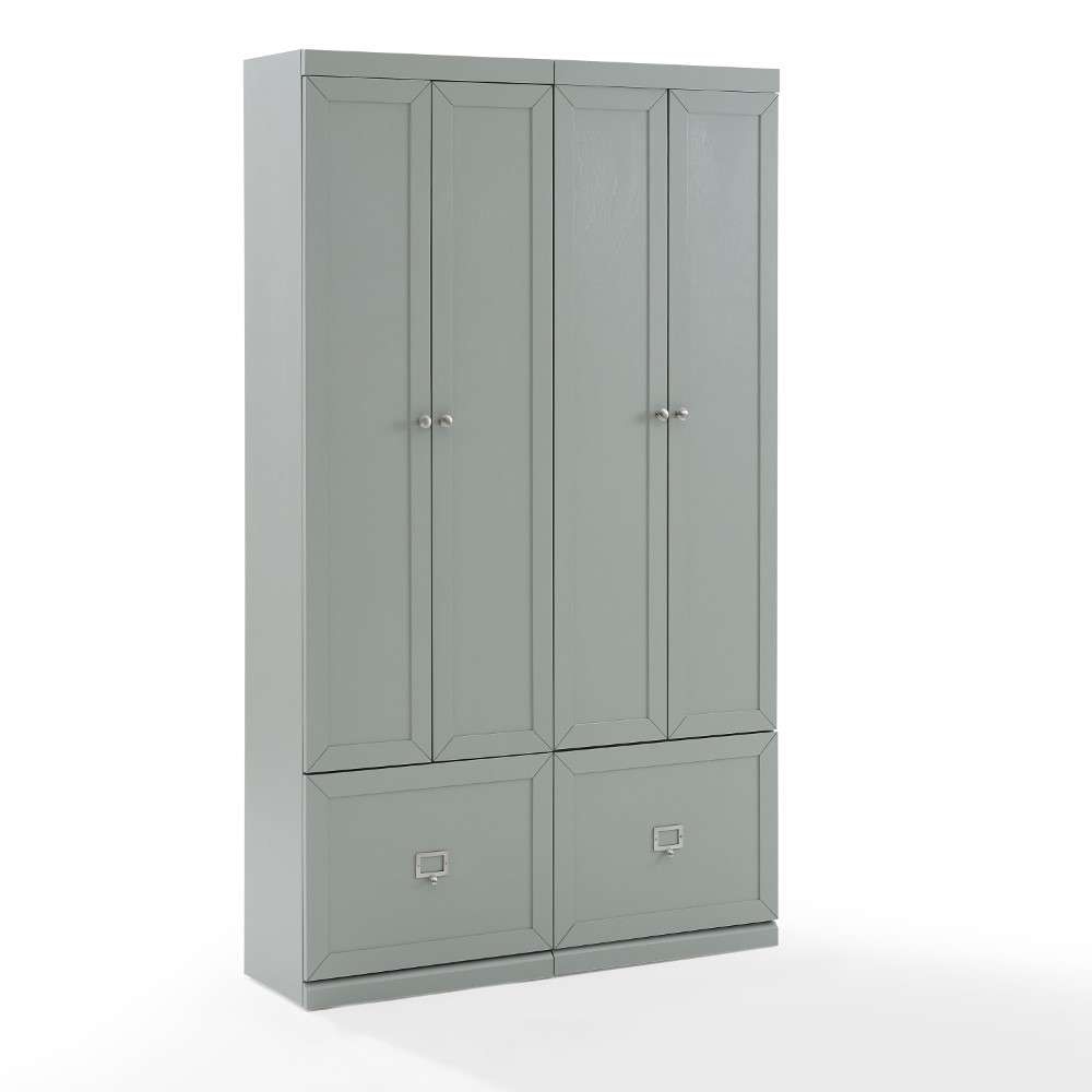 Crosley Furniture - Harper 2Pc Entryway Set Gray - 2 Pantry Closets - KF31009GY veiw 8