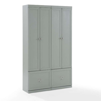 Crosley Furniture - Harper 2Pc Entryway Set Gray - 2 Pantry Closets - KF31009GY veiw 8