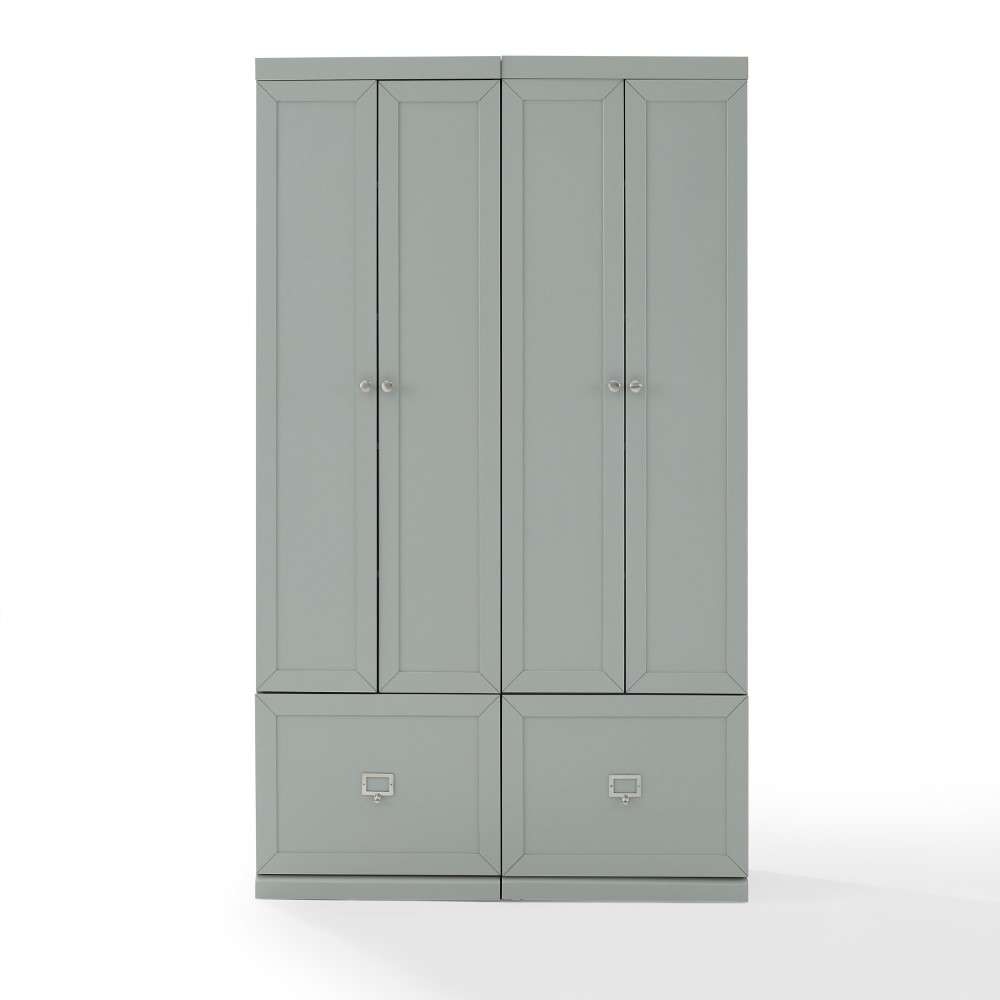 Crosley Furniture - Harper 2Pc Entryway Set Gray - 2 Pantry Closets - KF31009GY veiw 9