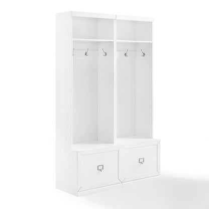 Crosley Furniture - Harper 2 Piece Entryway Set White - 2 Hall Trees - KF31007WH veiw 1