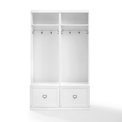 Crosley Furniture - Harper 2 Piece Entryway Set White - 2 Hall Trees - KF31007WH veiw 2