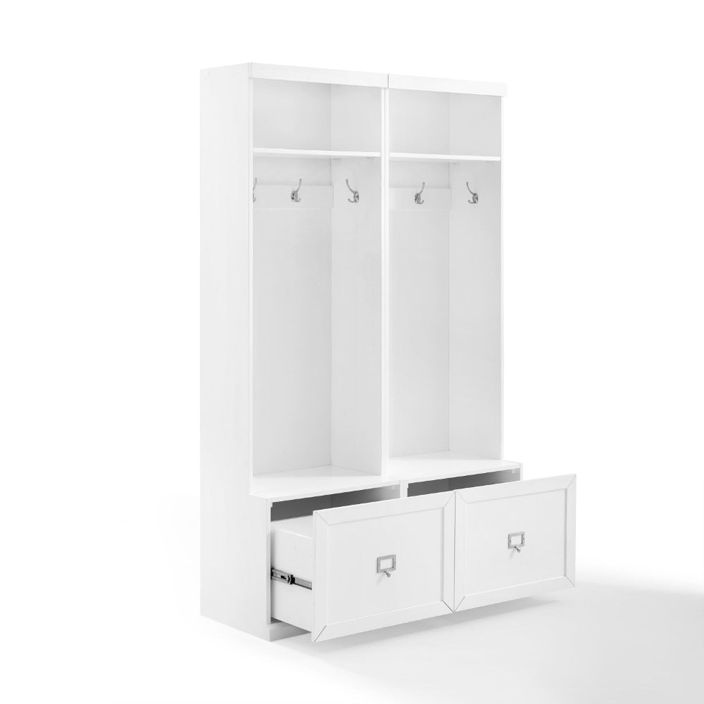 Crosley Furniture - Harper 2 Piece Entryway Set White - 2 Hall Trees - KF31007WH veiw 3