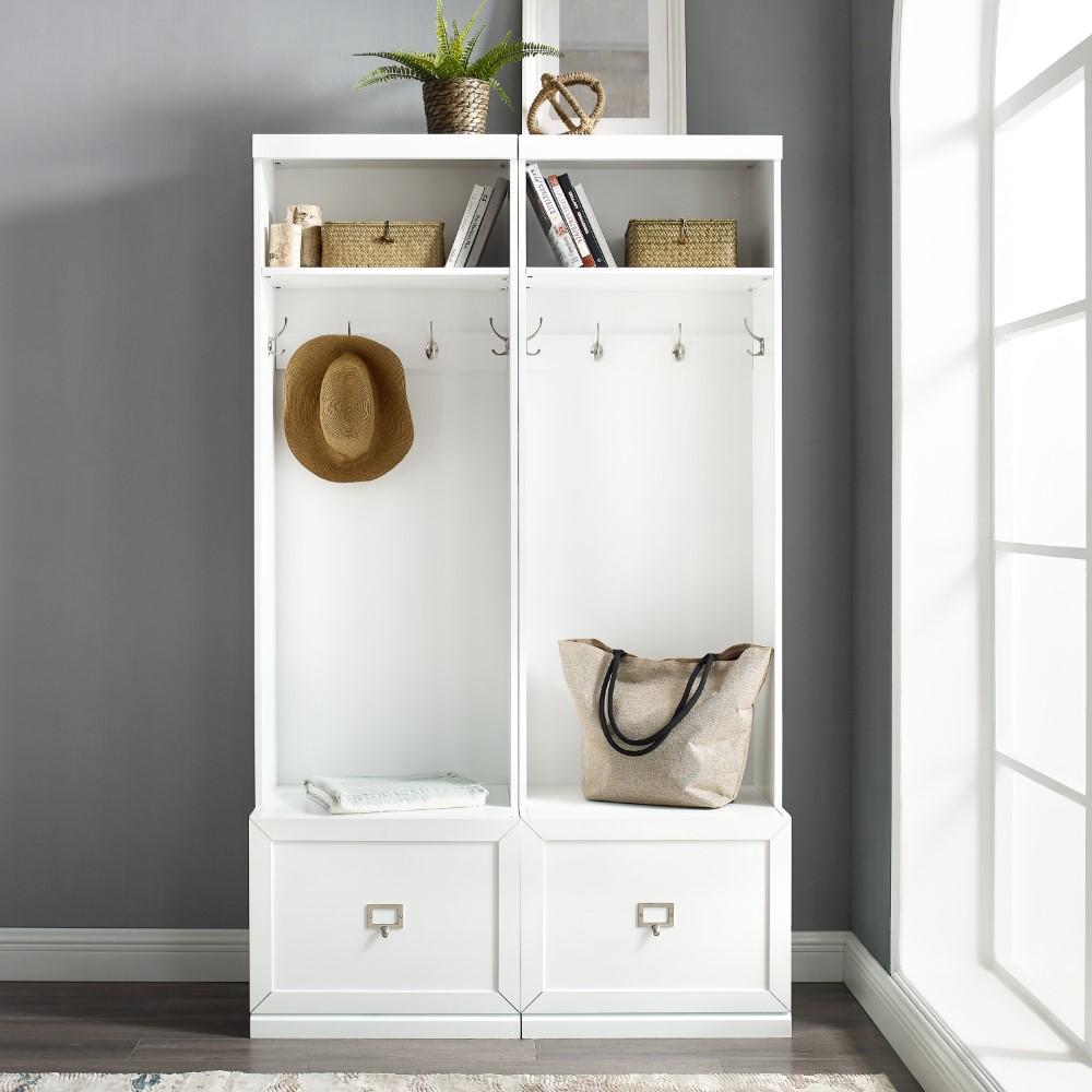 Crosley Furniture - Harper 2 Piece Entryway Set White - 2 Hall Trees - KF31007WH veiw 10