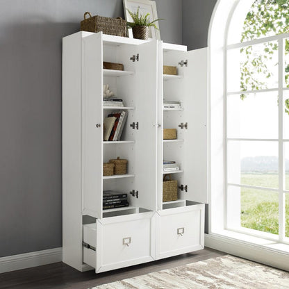 Crosley Furniture - Harper 2 Piece Entryway Set White - 2 Pantry Closets - KF31009WH veiw 9