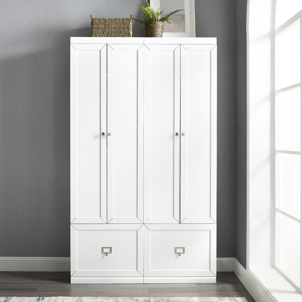 Crosley Furniture - Harper 2 Piece Entryway Set White - 2 Pantry Closets - KF31009WH veiw 10