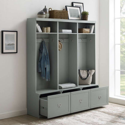 Crosley Furniture - Harper 3Pc Entryway Set Gray - 3 Hall Trees - KF31008GY veiw 2