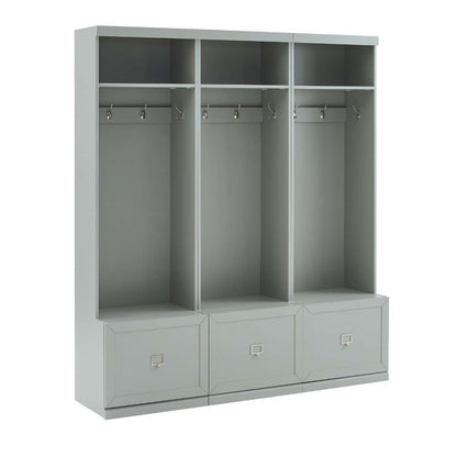 Crosley Furniture - Harper 3Pc Entryway Set Gray - 3 Hall Trees - KF31008GY veiw 4