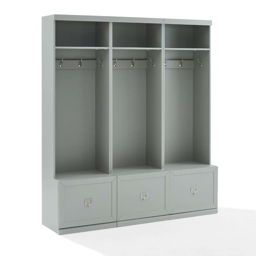 Crosley Furniture - Harper 3Pc Entryway Set Gray - 3 Hall Trees - KF31008GY veiw 7