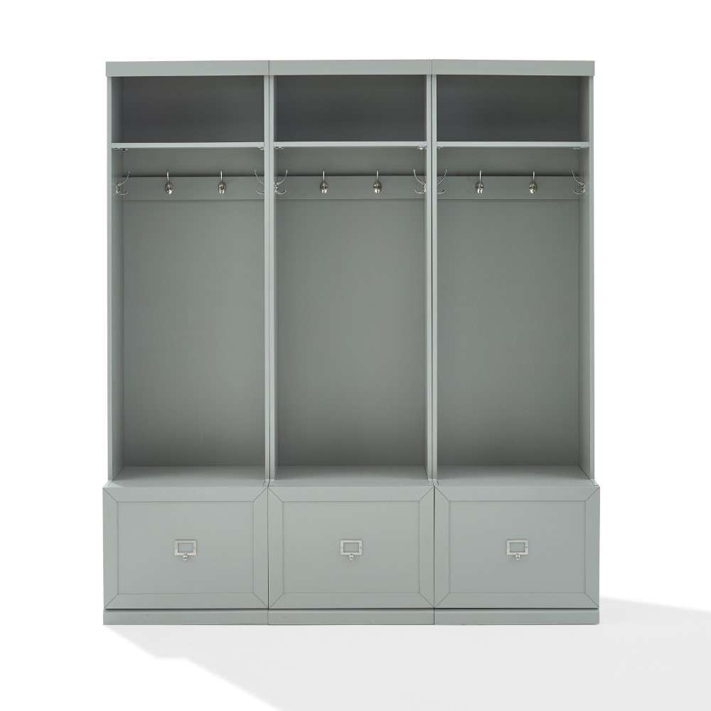 Crosley Furniture - Harper 3Pc Entryway Set Gray - 3 Hall Trees - KF31008GY veiw 8