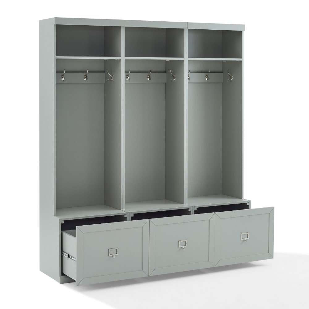 Crosley Furniture - Harper 3Pc Entryway Set Gray - 3 Hall Trees - KF31008GY veiw 9