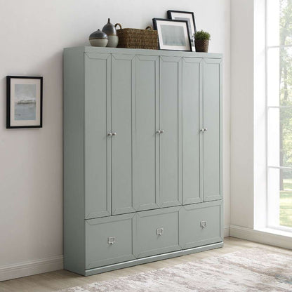 Crosley Furniture - Harper 3Pc Entryway Set Gray - 3 Pantry Closets - KF31010GY veiw 1